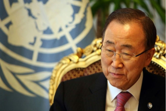 UN Chief Ban Ki-Moon  in Baghdad for Talks